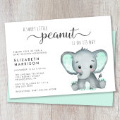 Invitation Baby shower Eléphant mignon