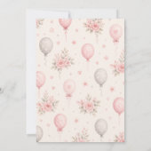 Invitation Baby Shower Éléphant Rose (Dos)