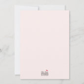 Invitation Baby Shower Éléphant - Rose (Dos)