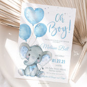 Invitation Baby shower Elephant Safari