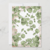 Invitation Baby shower éléphant - Tons de terre (Dos)