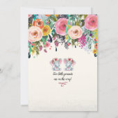 Invitation Baby shower Eléphant Twin Girl (Dos)
