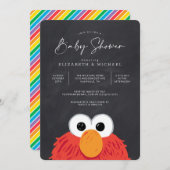 Invitation Baby shower Elmo Chalkboard (Devant / Derrière)