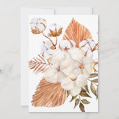 Invitation Baby shower Emoji de la Fleur de coton pour enfant (Dos)