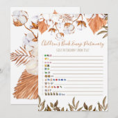 Invitation Baby shower Emoji de la Fleur de coton pour enfant (Devant / Derrière)