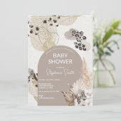 Invitation Baby shower Empreinte de léopard (Debout devant)