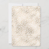 Invitation Baby shower Empreinte de léopard de bronze or (Dos)