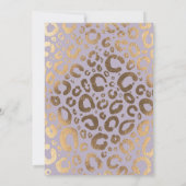 Invitation Baby shower Empreinte de léopard Lavender Gold Cre (Dos)
