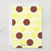 Invitation Baby shower Empreinte Pois jaunes (Dos)