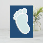 Invitation Baby shower Empreintes bébé (Debout devant)