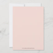 Invitation Baby shower en arc floral rose mignon (Dos)