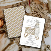 Invitation Baby shower en bambou Boho