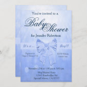 Invitation Baby shower en bleu pâle (Devant / Derrière)