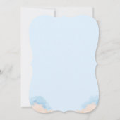 INVITATION baby shower EN BLEU POUR LES GARÇONS (Dos)