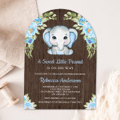 Invitation Baby shower en bois d'arc bleu bleu clair
