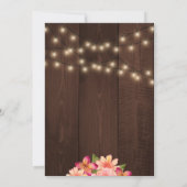 Invitation Baby shower en bois de grange rose pâle (Dos)