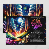 Invitation Baby shower en bois de pomme (Devant / Derrière)