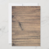 Invitation Baby shower en bois d'éléphant de fille rose (Dos)