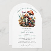 Invitation Baby shower en bois des champignons Whimsical ench (Devant / Derrière)