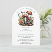 Invitation Baby shower en bois des champignons Whimsical ench (Debout devant)