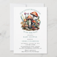Baby shower en bois des champignons Whimsical ench