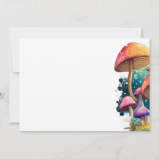 Invitation Baby shower en bois Toadstool (Dos)