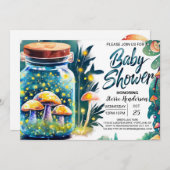Invitation Baby shower en bois Toadstool (Devant / Derrière)