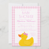Invitation Baby shower en caoutchouc (Devant)