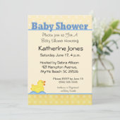 Invitation Baby shower en caoutchouc (Debout devant)