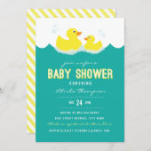 Invitation Baby shower en caoutchouc (Devant / Derrière)
