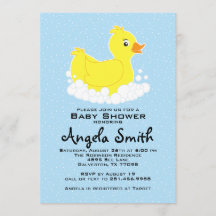Invitation Baby shower en caoutchouc