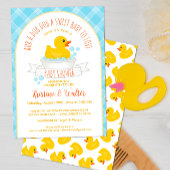 Invitation Baby shower en caoutchouc | Bain jaune