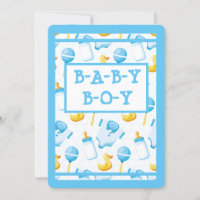 Baby shower en caoutchouc Duckie Blue Boy
