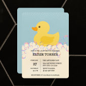 Invitation Baby shower en caoutchouc Ducky Bubbles
