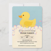Invitation Baby shower en caoutchouc Ducky Bubbles (Devant)