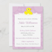 Invitation Baby shower en caoutchouc - Lilac (Devant)