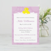 Invitation Baby shower en caoutchouc - Lilac (Debout devant)