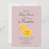 Invitation Baby shower en caoutchouc pour canard à eau couleu (Devant)