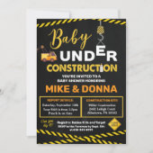 Invitation Baby shower en construction (Devant)