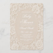 Invitation Baby Shower en dentelle  (Devant)