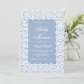 Invitation Baby-Shower en dentelle (Debout devant)