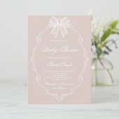 Invitation Baby-Shower en dentelle (Debout devant)
