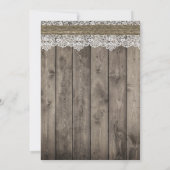 Invitation Baby shower en dentelle blanche florale rose rusti (Dos)