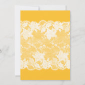 Invitation Baby shower en dentelle jaune et blanche (Dos)