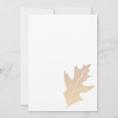 Invitation Baby shower en feuilles de chêne d'automne (Dos)