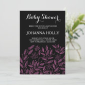 Invitation baby shower en fleur (Debout devant)