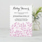 Invitation baby shower en fleur (Debout devant)