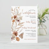 Invitation Baby shower en fleurs de bébé petit Fleur sauvage (Debout devant)