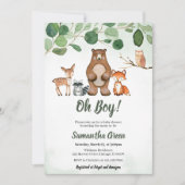 Invitation Baby Shower en Forêt (Devant)