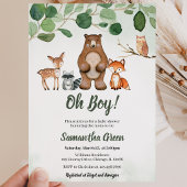 Invitation Baby Shower en Forêt